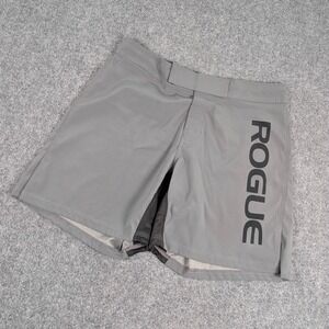 Rogue Fitness Gray Training Board Shorts Mens 34 Logo CrossFit Gym Workout
